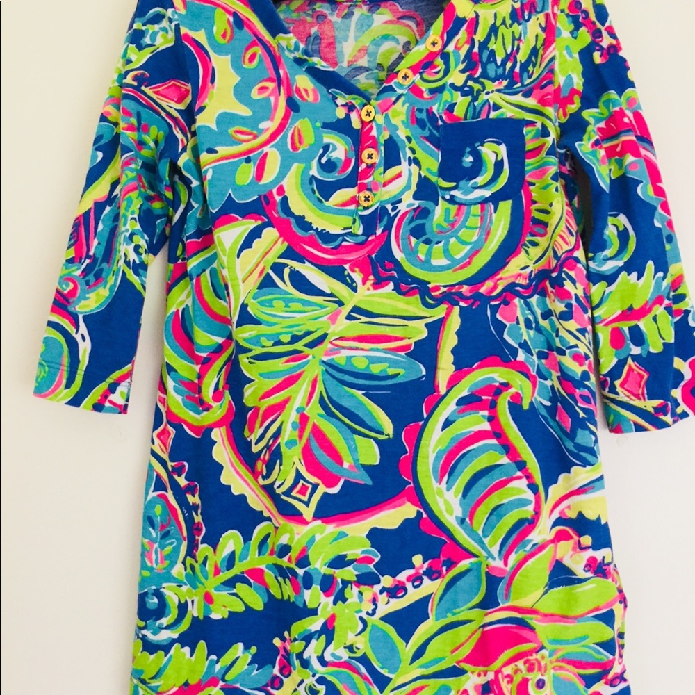 Girls Lilly Pulitzer Toucan Palmetto knit dress. Size Small 4/5